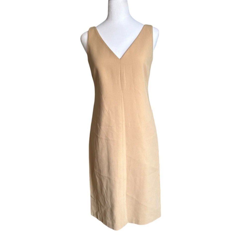 BCBG Women’s Nude Sleeveless V-neck Dress Size 2